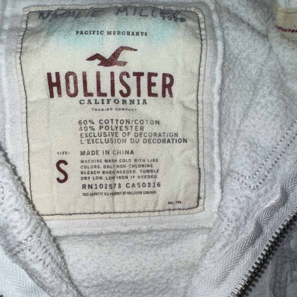 Hollister Cream Zip-Up Hoodie - Picture 4 of 4